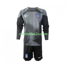 Camisolas de futebol Grécia Guarda Redes Criança Equipamento Alternativa 2022/23 Manga Comprida